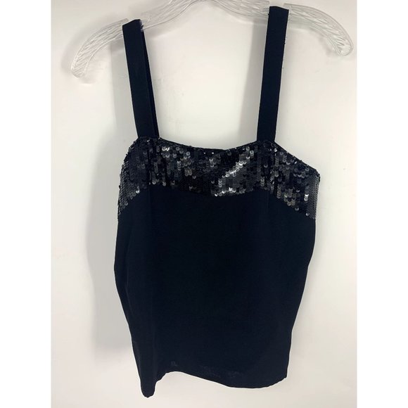 Vintage Nolan Miller Black Sequin Jacket w/ Dangling Beads Size 6 - Picture 3 of 6